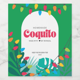 Rótulo De Garrafa De Cerveja Natal Tropical de Coquito