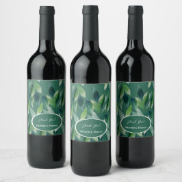 Rótulo De Garrafa De Cerveja Natureza Boêmia Verde Moderna