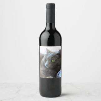 Rótulo De Garrafa De Cerveja Nebelung cat