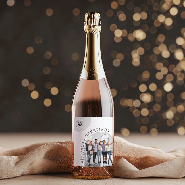 Rótulo De Garrafa De Cerveja Negócios Moderno Arco Foto Natal Feriado (Criador carregado)