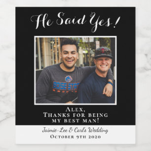 Rótulo De Garrafa De Cerveja Negro Engraçado Disse Sim Foto Obrigado Melhor Hom