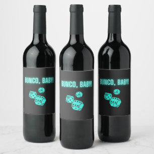 Rótulo De Garrafa De Cerveja Neon Aqua Bunco Baby