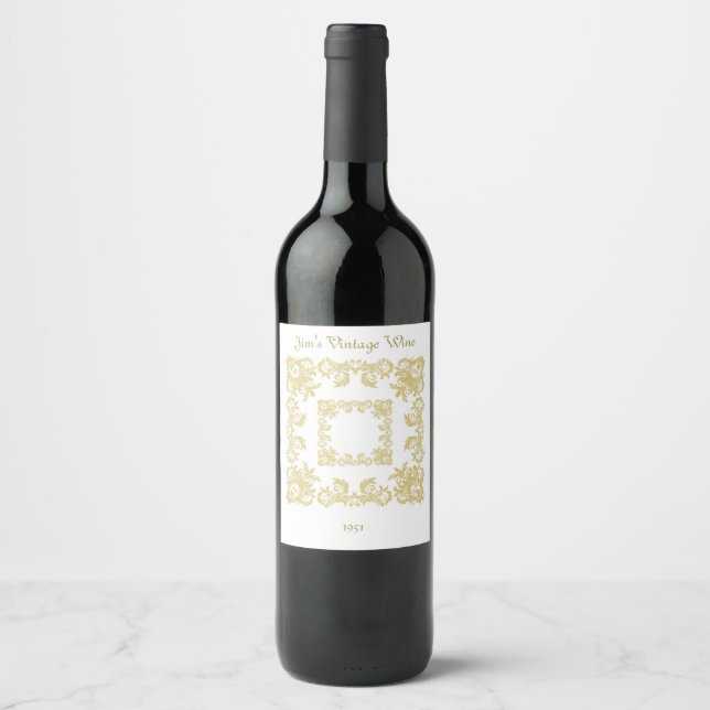 Rótulo De Garrafa De Cerveja Neve do ouro Personalizada (Frente)