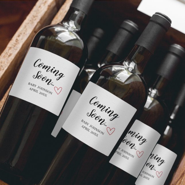 Rótulo De Garrafa De Cerveja New Baby Announcement Wine Label (Criador carregado)