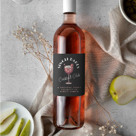 Rótulo De Garrafa De Cerveja Noite das Garotas Solteiras Coquetel Black Valenti