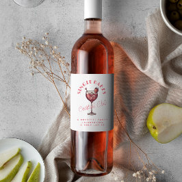 Rótulo De Garrafa De Cerveja Noite de Garotas Solteiras Coquetel Branco de São 