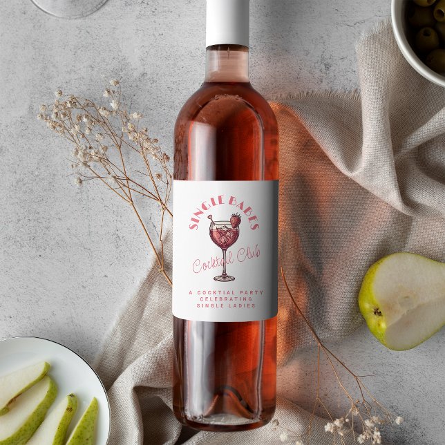 Rótulo De Garrafa De Cerveja Noite de Garotas Solteiras Coquetel Branco de São  (Criador carregado)