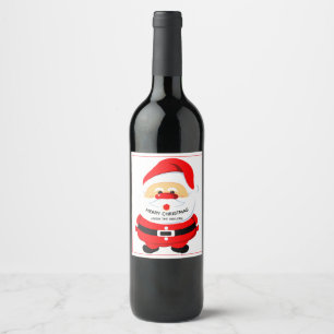 Rótulo De Garrafa De Cerveja Noite de Natal bonito de Papai Noel
