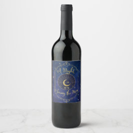 Rótulo De Garrafa De Cerveja Noite Entre as Estrelas Céu Celestial Casamento