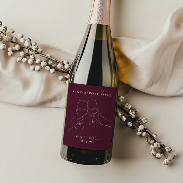 Rótulo De Garrafa De Cerveja Noiva Antes dos Votos Bridal Shower de Vinho Chic (Criador carregado)