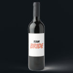 Rótulo De Garrafa De Cerveja Noiva de Equipe<br><div class="desc">Noiva de Equipe</div>