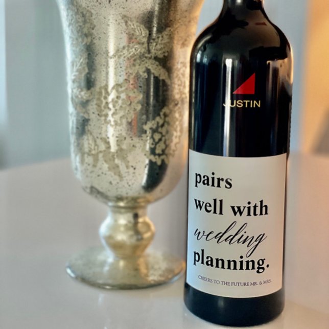 Rótulo De Garrafa De Cerveja Noivado de Nomes Personalizados de Planejamento de (Criador carregado)