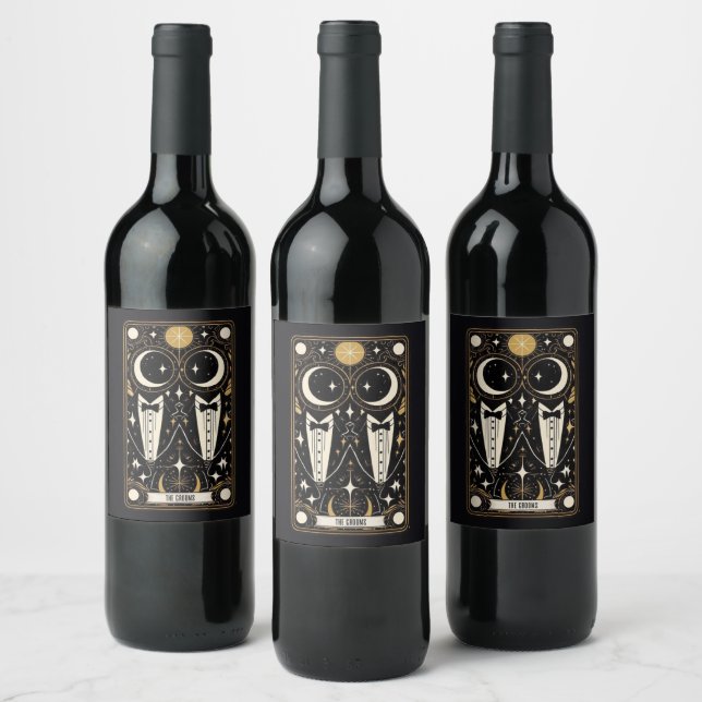 Rótulo De Garrafa De Cerveja Noivos de Tarot de Casamento (Garrafas)