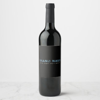 Rótulo De Garrafa De Cerveja Nome comercial Black Blue Artsy Grunge Cool