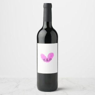 Rótulo De Garrafa De Cerveja Nome do casal de casamento, cor-de-rosa, letra mon
