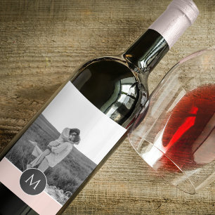 Rótulo De Garrafa De Cerveja Nome e foto personalizados minimalistas do Pastel 