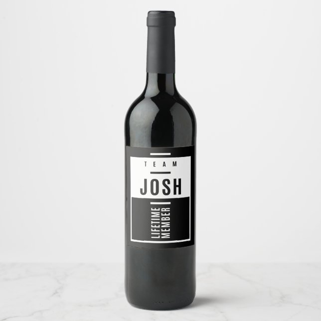Rótulo De Garrafa De Cerveja Nome Josh (Frente)