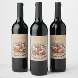 Rótulo De Garrafa De Cerveja Nome Personalizado Berry Good at Mahjong Retro