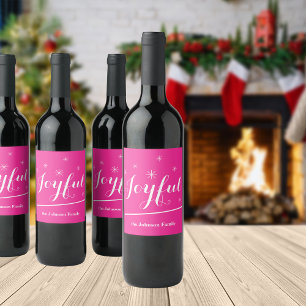 Rótulo De Garrafa De Cerveja Nome Personalizado de Natal Cachorro Rosa