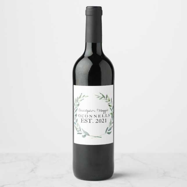 RÓTULO DE GARRAFA DE CERVEJA NOME PERSONALIZADO WINE BOTTLE WEDDING (Frente)