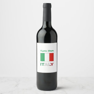 Rótulo De Garrafa De Cerveja Nome Tricolor Moderno Bandeira Italiana Aqui 