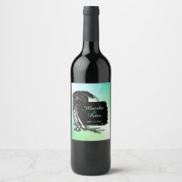 Rótulo De Garrafa De Cerveja Nomes de tonalidade verde e Design tropical e data