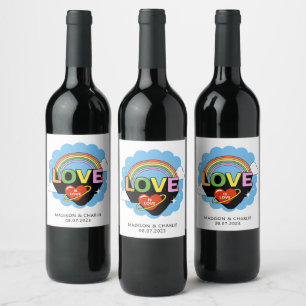 Rótulo De Garrafa De Cerveja Nomes personalizados / Texto "Amor é Amor"