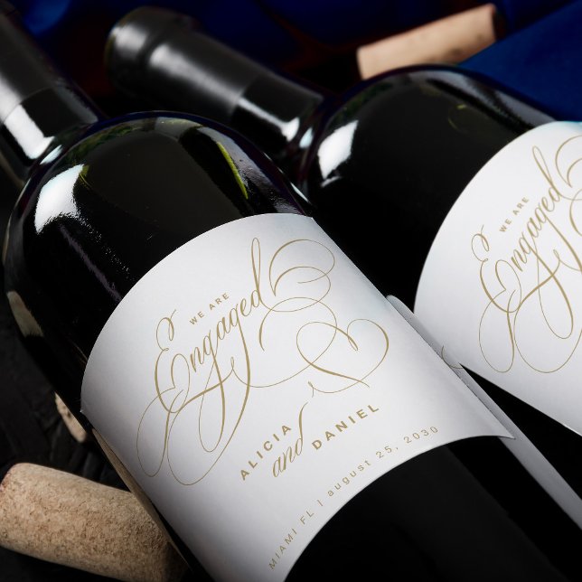 Rótulo De Garrafa De Cerveja Nós estamos noivos festa de noivado (Criador carregado)