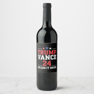 Rótulo De Garrafa De Cerveja Nós Ganhamos Trump Vance 47º