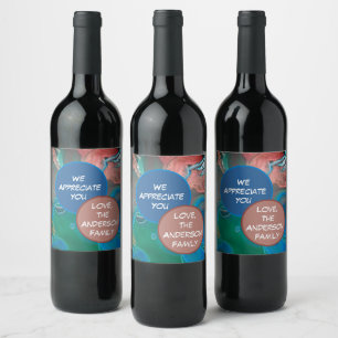 Rótulo De Garrafa De Cerveja Nós O Apreciamos Da Família Blue Gem Gemstone