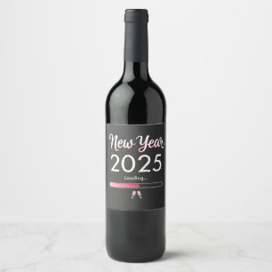 Rótulo De Garrafa De Cerveja Novo Ano Carregando Xmas do Feliz ano novo 2025