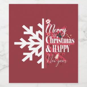 Rótulo De Garrafa De Cerveja Novo ano de Natal bonito