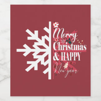 Rótulo De Garrafa De Cerveja Novo ano de Natal bonito