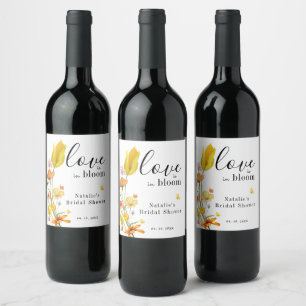 Rótulo De Garrafa De Cerveja O amor está no Chá de panela de flor selvagem de B