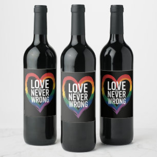 Rótulo De Garrafa De Cerveja O amor nunca está errado Mês do Orgulho LGBT