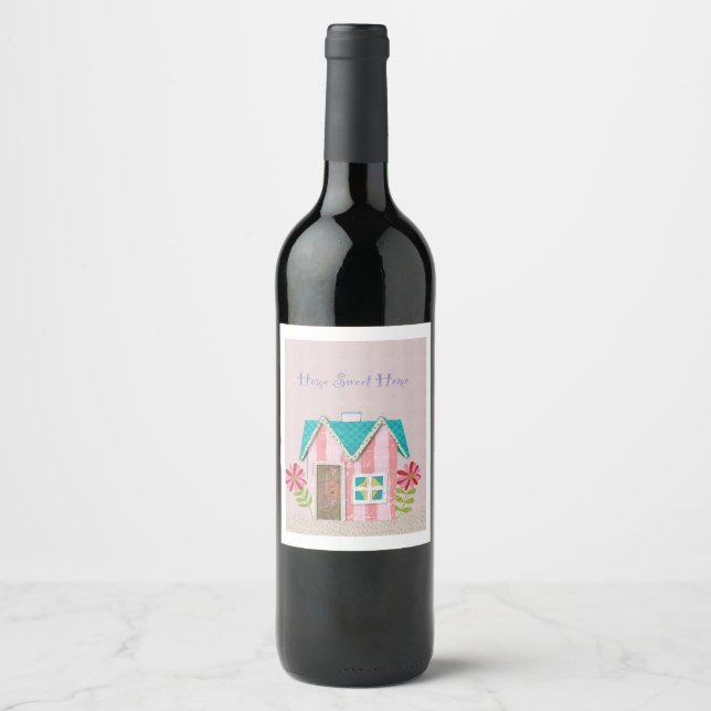 Rótulo De Garrafa De Cerveja O Capricho Assinatura (Rosa & Turquesa) (Frente)
