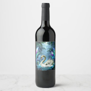Rótulo De Garrafa De Cerveja O Cisne das Águas Esquecidas.
