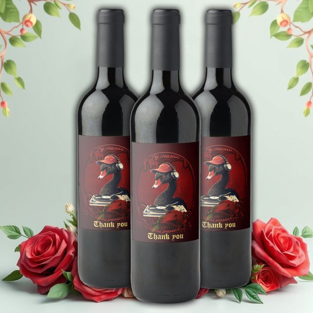 Rótulo De Garrafa De Cerveja O cisne negro, simbolizando a criatividade (Criador carregado)