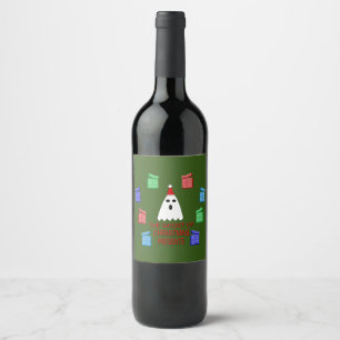 Rótulo De Garrafa De Cerveja O Espírito dos Presentes de Natal Engraçado