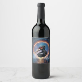 Rótulo De Garrafa De Cerveja O Guardião do Portal – Ave de Fantasia