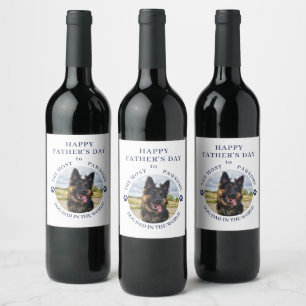 Rótulo De Garrafa De Cerveja O Pai de Cachorro Mais Pawsome, Foto Branca