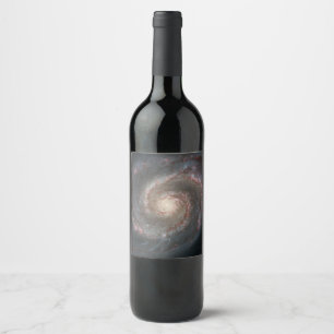 Rótulo De Garrafa De Cerveja O Whirlpool Galaxy M51 e Companion no espaço