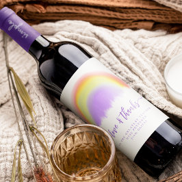 Rótulo De Garrafa De Cerveja Obrigado de professor de arco-íris de cor d'água m