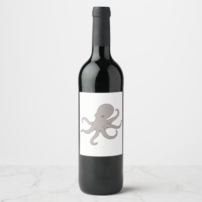 Rótulo De Garrafa De Cerveja Octopus (Frente)