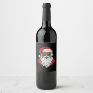 Rótulo De Garrafa De Cerveja Óculos de Sol de Papai Noel Orgulho do Natal Pijam