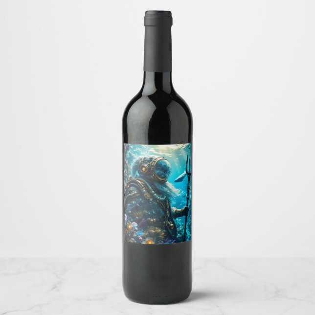 Rótulo De Garrafa De Cerveja Odisseia do Oceano Encantado (Frente)