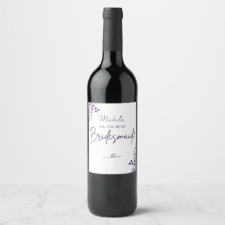 Rótulo De Garrafa De Cerveja Oferta de vinho de Proposta de Bridesmaid Personal