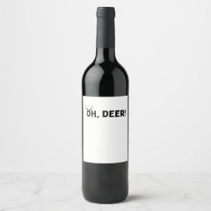Rótulo De Garrafa De Cerveja Oh Deer Estética Simples