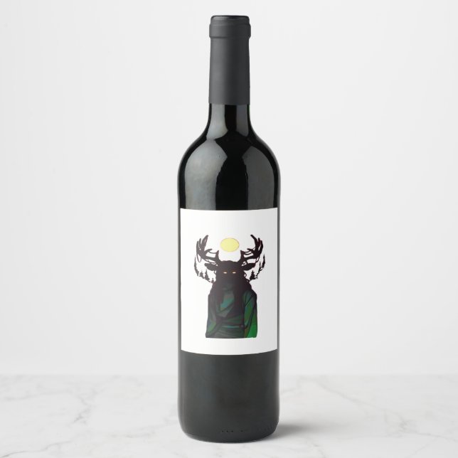 Rótulo De Garrafa De Cerveja Oh Deer Minimal Design  (Frente)
