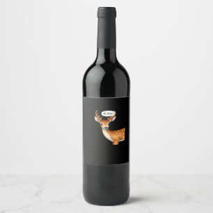Rótulo De Garrafa De Cerveja Oh Veado Fofo Trocadilho Engraçado do Veado Dito C